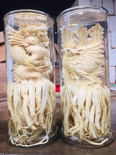 Củ Đinh Lăng Điêu Khắc