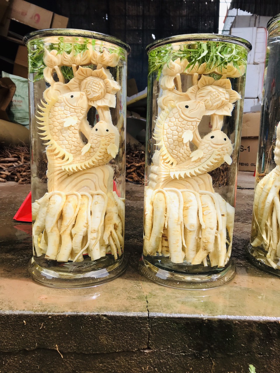 Củ Đinh Lăng Điêu Khắc